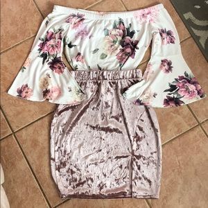 Crushed Velvet Skirt